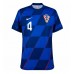 Camiseta Croacia Josko Gvardiol #4 Segunda Equipación Replica Eurocopa 2024 mangas cortas